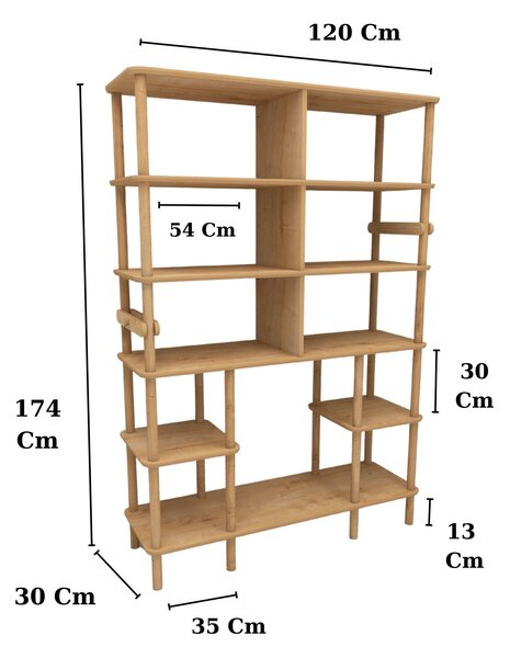 Bibliotecă Stevia (stejar). Promo -23%. 1153683
