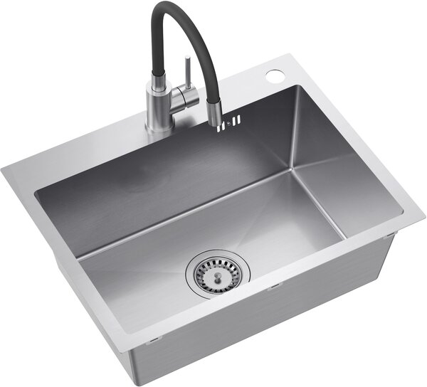 Quadron Luke chiuveta cu baterie și accesorii oțel/oțel ZH5845BS_3323503BL