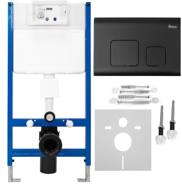Cadru Set incastrat pentru vas WC cu buton F Black