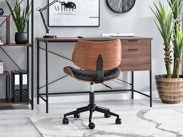 Scaun Brunko (nuc negru + crom). Promo -14%. 1109901