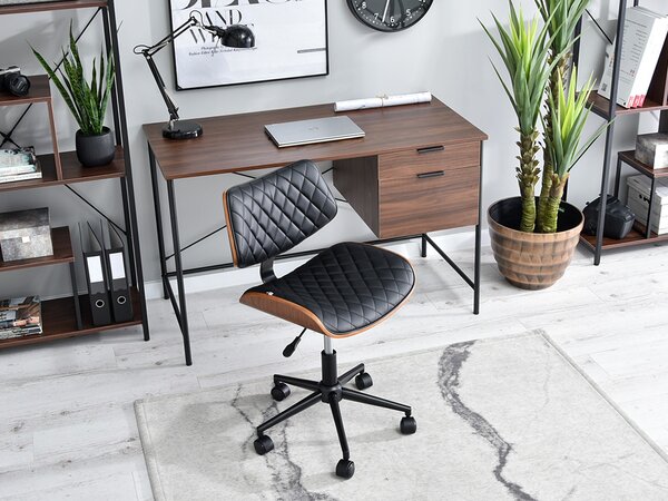Scaun Brunko (nuc negru + crom). Promo -14%. 1109901
