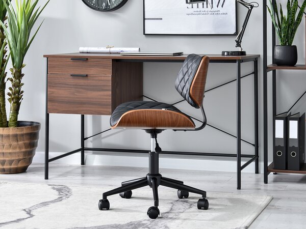 Scaun Brunko (nuc negru + crom). Promo -14%. 1109901