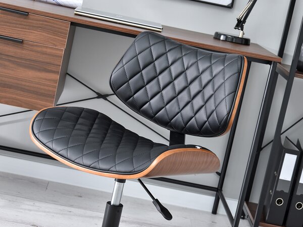 Scaun Brunko (nuc negru + crom). Promo -14%. 1109901