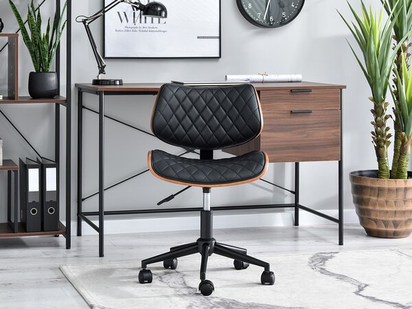 Scaun Brunko (nuc negru + crom). Promo -14%. 1109901