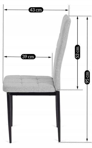 Scaun sufragerie Teson (gri) . Promo -14%. 1118960