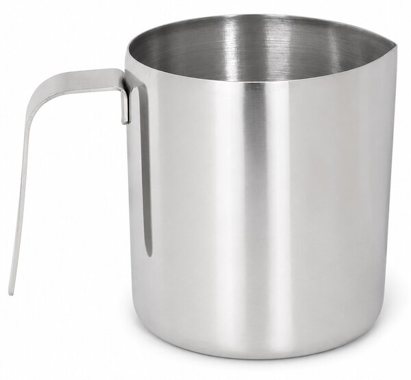 Cana inox pentru lapte cu maner ergonomic, recipient pentru lapte, cafea, cappuccino, spumare lapte, 500 ml