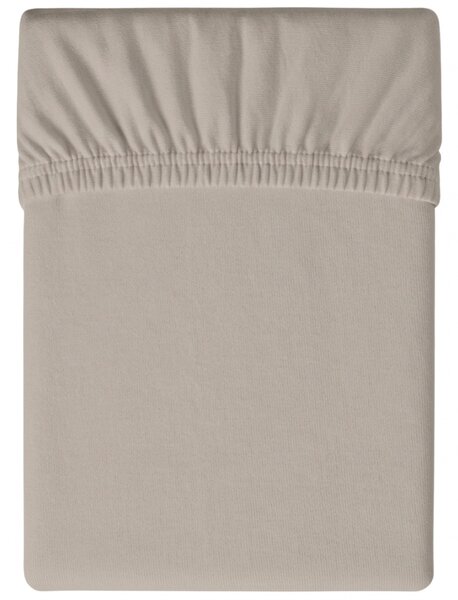 Cearsaf jersey de culoare nisipie 90 x 200 cm
