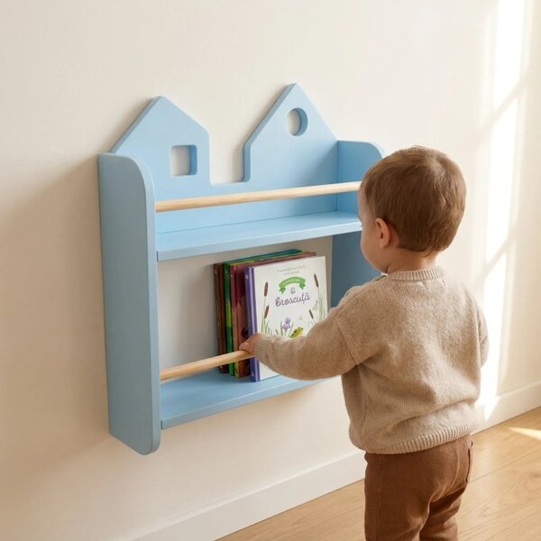 Bibliotecă perete Montessori MININEST