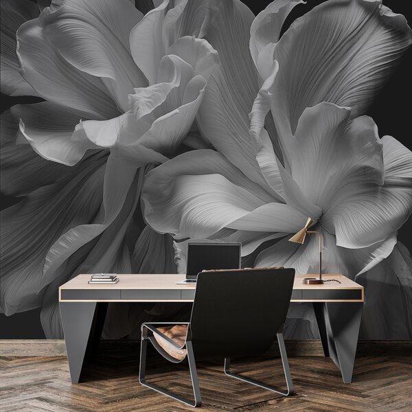 Fototapet Eleganță florală în nuanțe monocrome, Fototapet flori, Fototapet populare, w02554 - Tapeko.ro