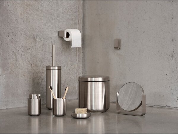 Dozator de săpun lichid argintiu mat din oțel inoxidabil 250 ml Ume Steel – Zone