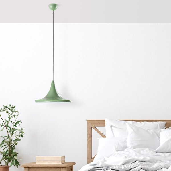 Lustră pe cablu TOM 1xE27/40W/230V verde