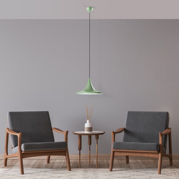 Lustră pe cablu TOM 1xE27/40W/230V verde