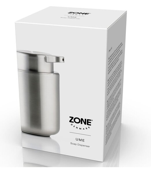 Dozator de săpun lichid argintiu mat din oțel inoxidabil 250 ml Ume Steel – Zone