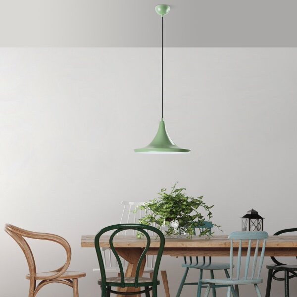 Lustră pe cablu TOM 1xE27/40W/230V verde