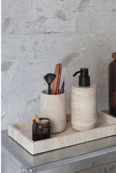 Dozator de săpun lichid bej din piatră 250 ml Travertine – Mette Ditmer Denmark