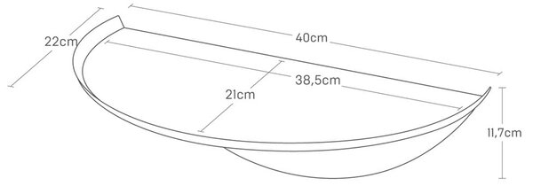 Raft negru din metal 40 cm Tower – YAMAZAKI
