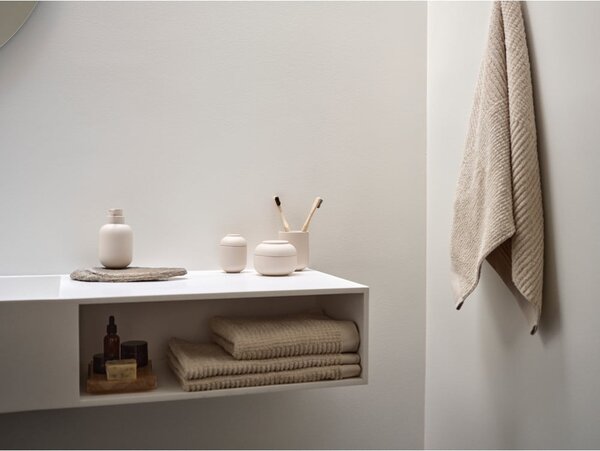 Dozator de săpun lichid bej din gresie ceramică 300 ml Sensu – Zone