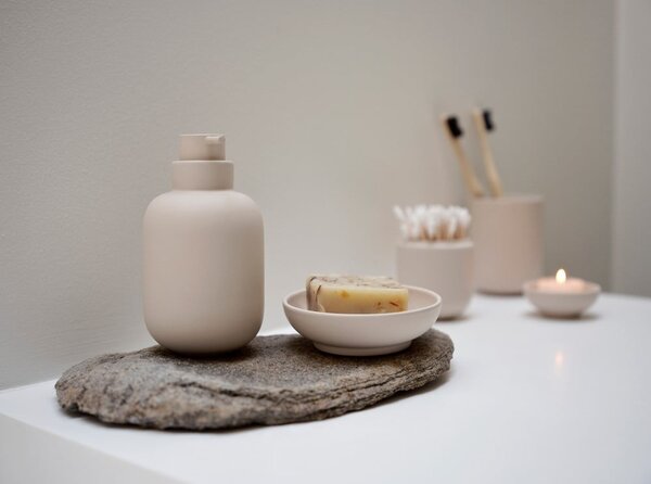 Dozator de săpun lichid bej din gresie ceramică 300 ml Sensu – Zone