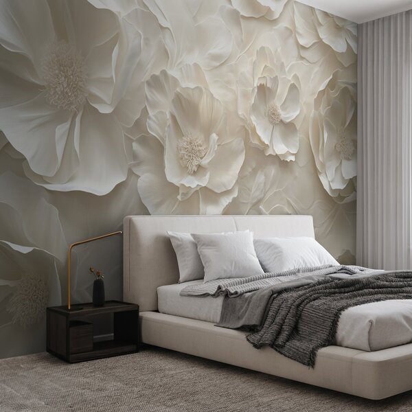 Fototapet Un design floral elegant, în nuanțe delicate, Fototapet bujori, Fototapet populare, w08562 - Tapeko.ro