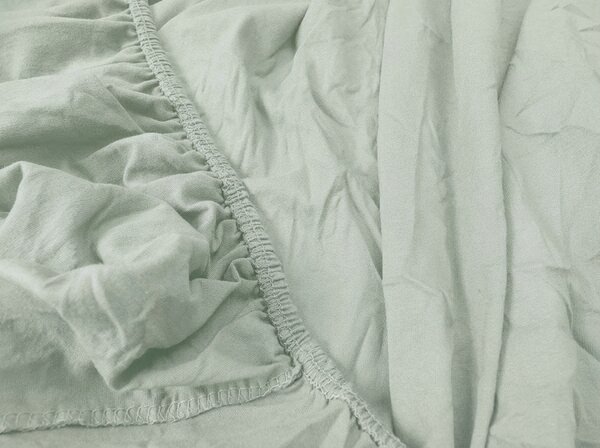 Cearsaf Jersey mentol deschis 90 x 200 cm