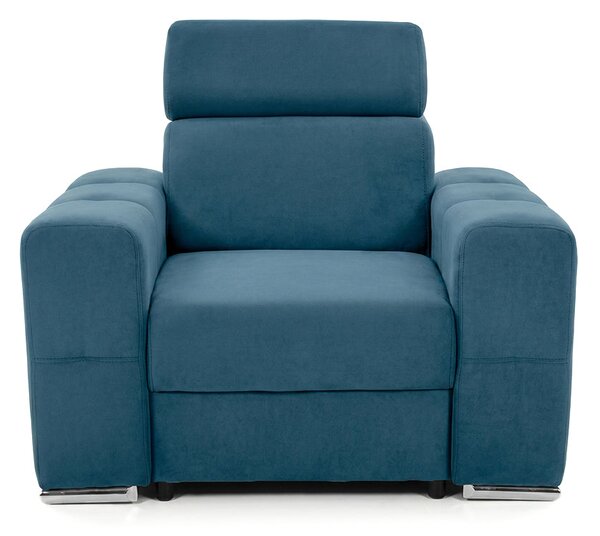 Fotoliu BELLAGIO, cu Tetier reglabil 105x96x86 cm, Albastru Denim, Outlet