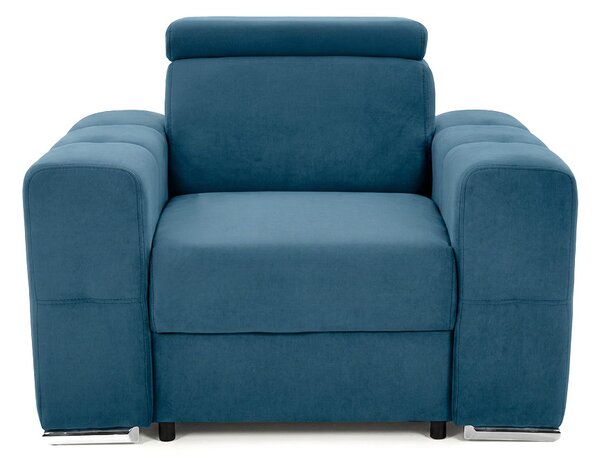 Fotoliu BELLAGIO, cu Tetier reglabil 105x96x86 cm, Albastru Denim, Outlet
