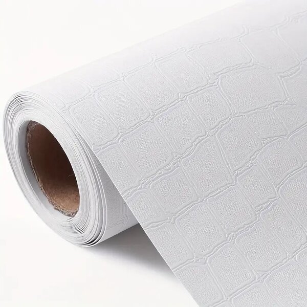Folie adeziva tapet 45 x 200 cm, Alb, textura crocodil