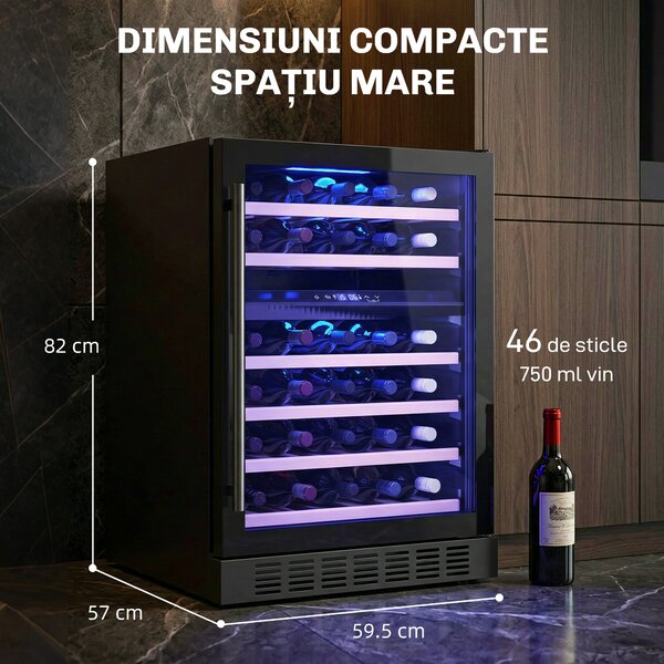 HOMCOM frigider compact adâncime mică 40 vitrină | Aosom Romania