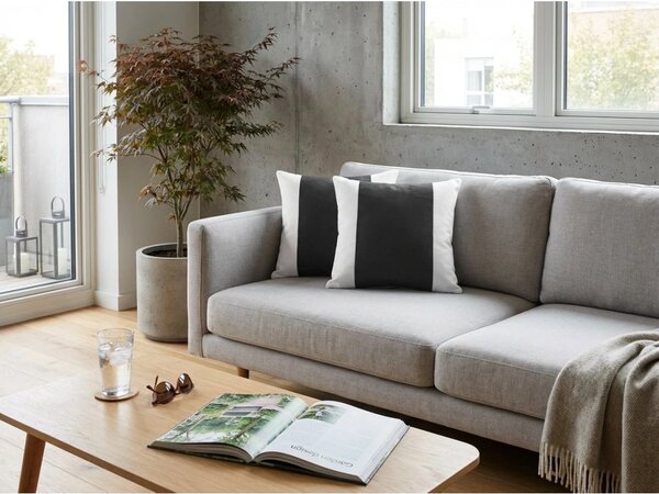 Fata de perna din policoton TIRSO POLY 45x45 cm, gri-alb