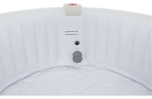 KONDELA Cada cu hidromasaj gonflabil, gri/alb, 4-6 pers., 1000 l, KAMINO NEW TYP 2