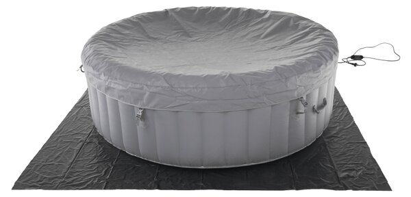 KONDELA Cada cu hidromasaj gonflabil, gri/alb, 4-6 pers., 1000 l, KAMINO NEW TYP 2
