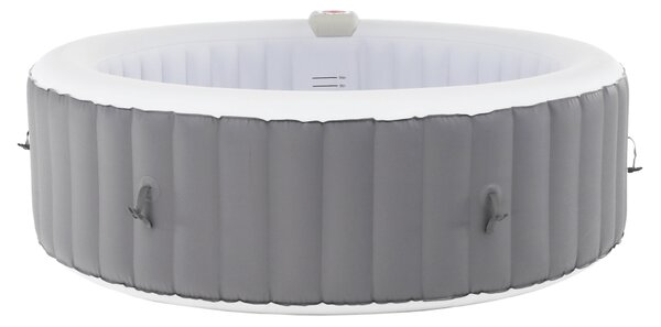 KONDELA Cada cu hidromasaj gonflabil, gri/alb, 4-6 pers., 1000 l, KAMINO NEW TYP 2