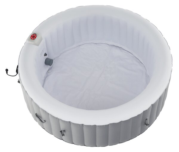 KONDELA Cada cu hidromasaj gonflabil, gri/alb, 4-6 pers., 1000 l, KAMINO NEW TYP 2