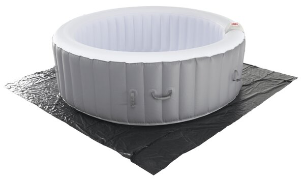 KONDELA Cada cu hidromasaj gonflabil, gri/alb, 4-6 pers., 1000 l, KAMINO NEW TYP 2