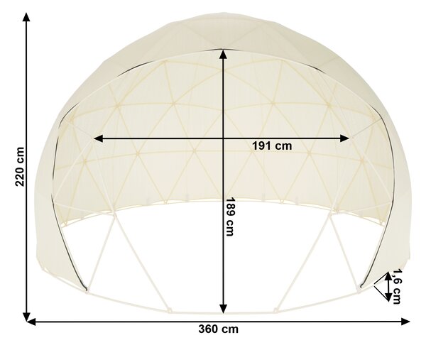KONDELA Pavilion de grădină, versiune vară / iarnă, 3,6x2,2m, IGLU