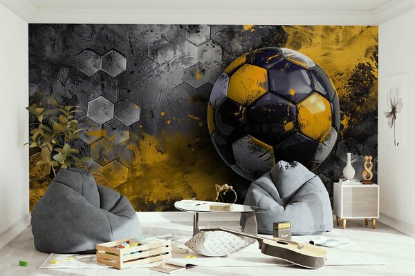Fototapet Minge de fotbal dinamică pe un fundal artistic, Fototapet fotbal, Fototapet populare, w08616 - Tapeko.ro