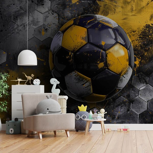 Fototapet Minge de fotbal dinamică pe un fundal artistic, Fototapet fotbal, Fototapet populare, w08616 - Tapeko.ro