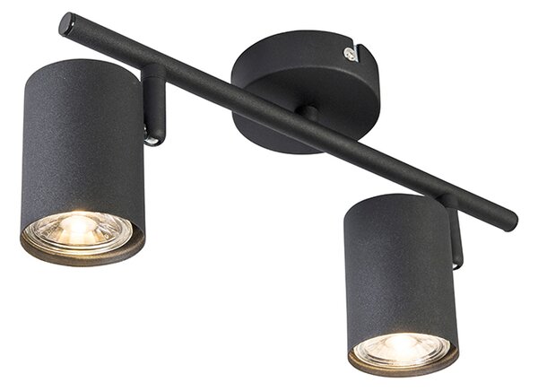 Spot inteligent negru reglabil, incl. 2 WiFi GU10 - Jeana