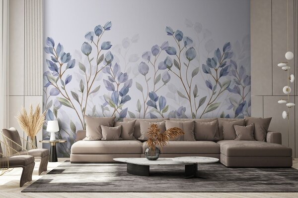 Fototapet Design floral delicat în acuarelă, Fototapet acuarelă, Fototapet populare, w02811 - Tapeko.ro
