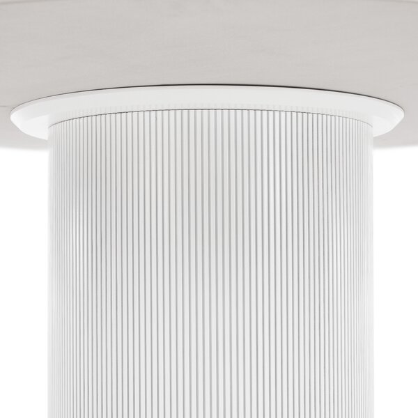 KONDELA Masă de sufragerie, marmură albă/MDF, diametru 120 cm, MAHIR TIP 1