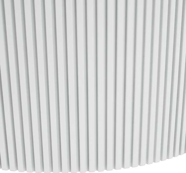 KONDELA Măsuţă de cafea, marmură albă/MDF, diametru 80 cm, MAHIR TYP 1