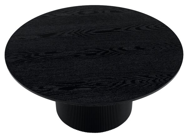 KONDELA Măsuţă de cafea, negru, diametru 80 cm, MAHIR TYP 2