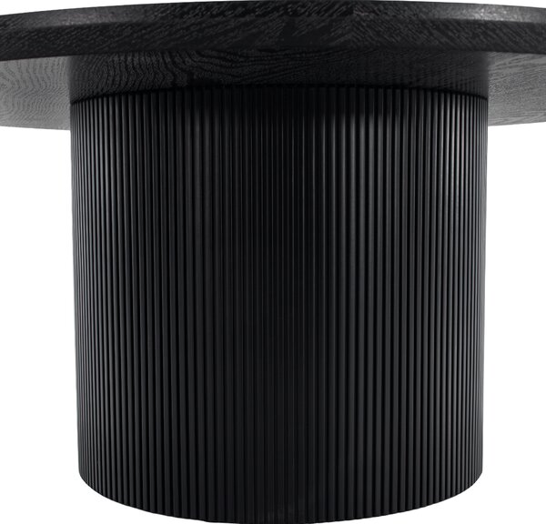 KONDELA Măsuţă de cafea, negru, diametru 80 cm, MAHIR TYP 2