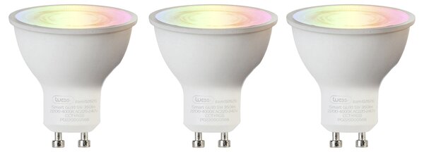 Set de 3 becuri LED inteligente GU10 RGBW 5W 350 lm 2200-4000K