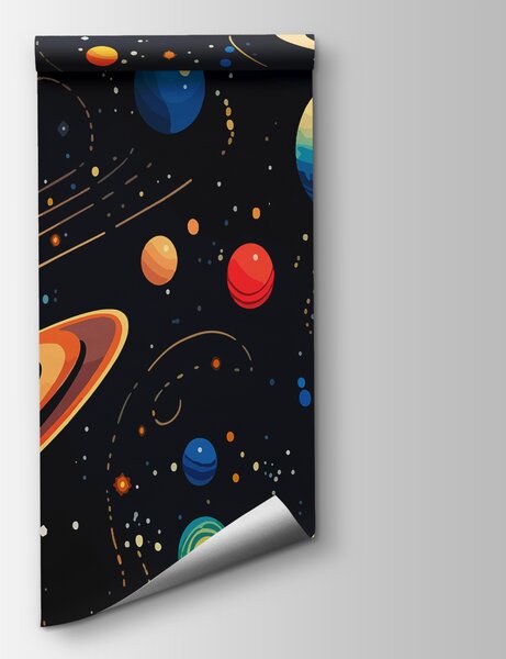 Fototapet Planete și stele colorate, Fototapet spațiu cosmic, Fototapet populare, w02816 - Tapeko.ro