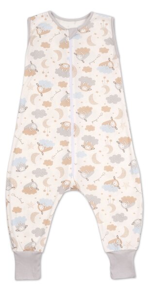 Set 2 saci de dormit copii de vara din bumbac cu picioare 18-36 luni Kidizi Giraffe On a Cloud Pastel, 0.5 tog
