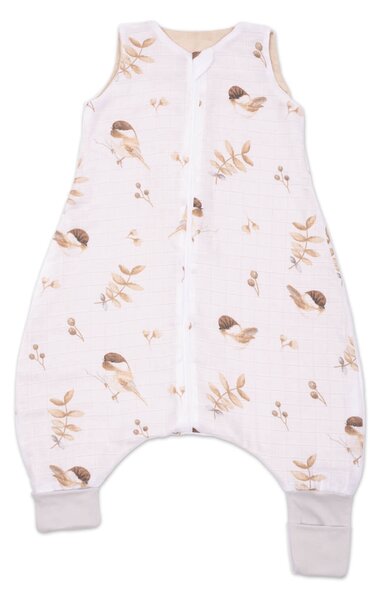 Set 2 saci de dormit cu picioare de vara din muselina 6-18 luni Kidizi Birdy Ducky, 0.5 tog