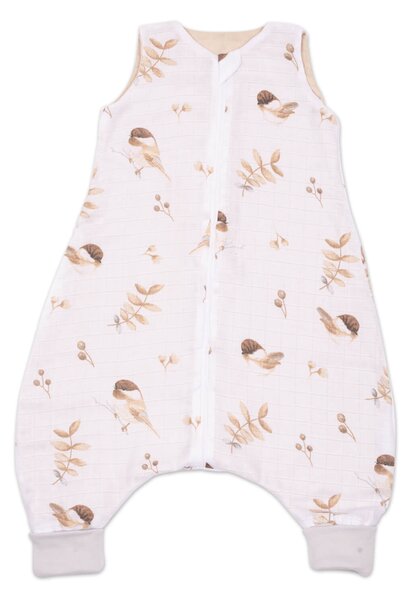 Set 2 saci de dormit cu picioare de vara din muselina 6-18 luni Kidizi Birdy Ducky, 0.5 tog