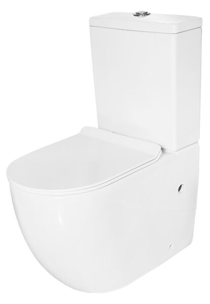 Vas WC rotund cu rezervor T2062, capac duroplast cu inchidere lenta, mecanism inclus