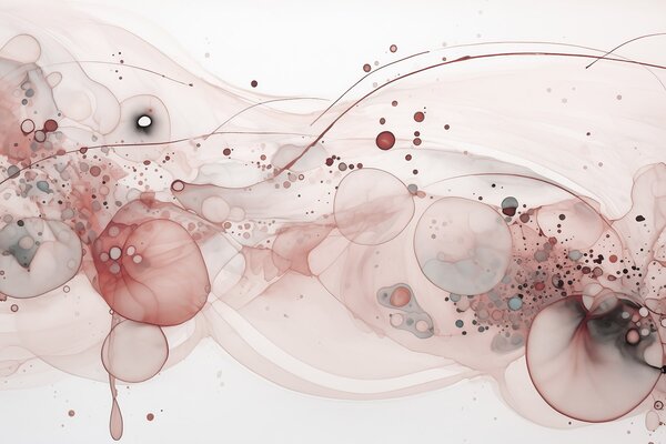 Tapet Artă abstractă cu cerneală, stil fluid, paletă de culori roz , Fototapet Acuarelă, w02744v1 : Uwalls.ro
